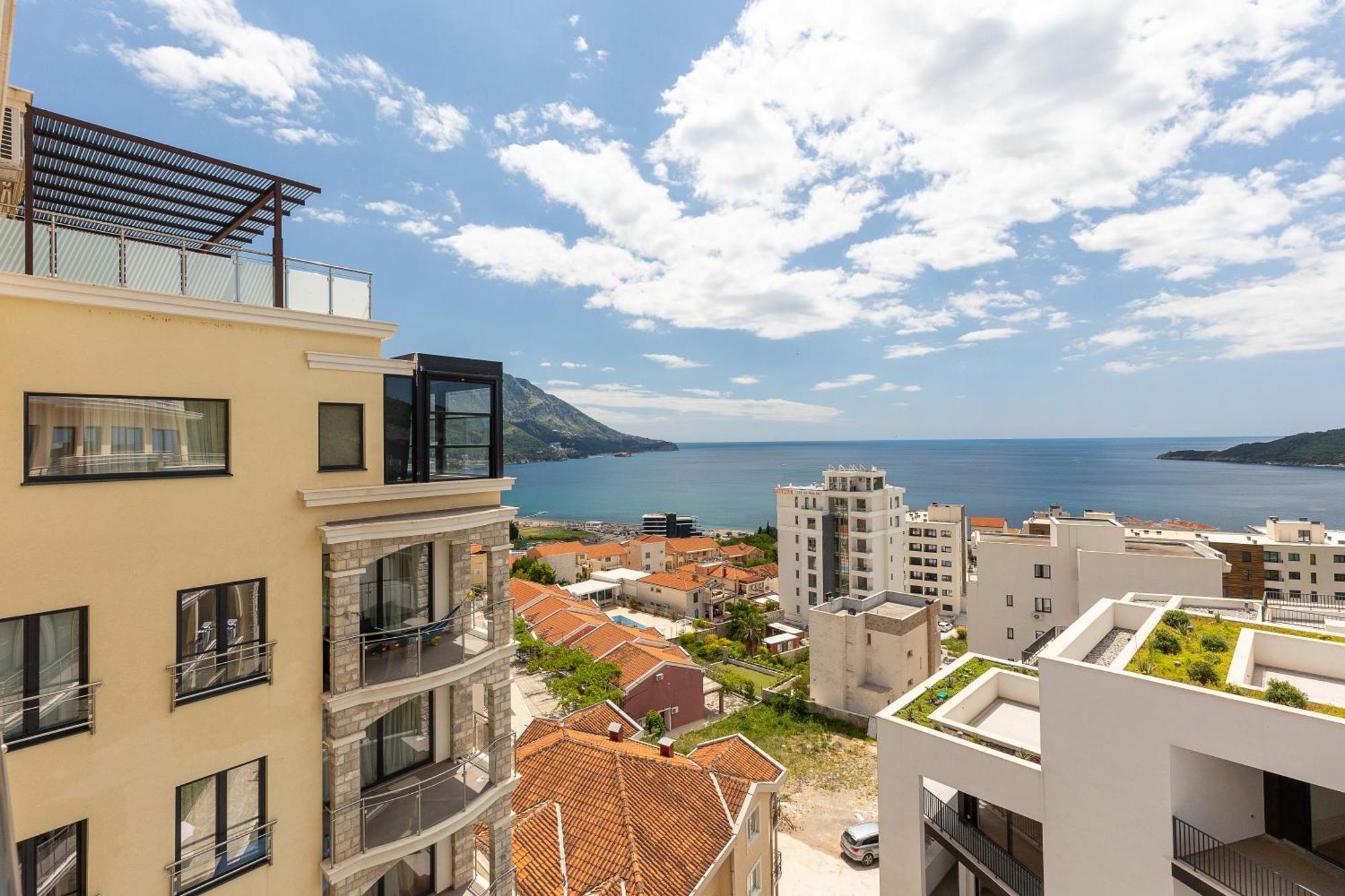 Modern Top Floor Sea View 3Br With Pools, Spa & Fitness Bečići المظهر الخارجي الصورة
