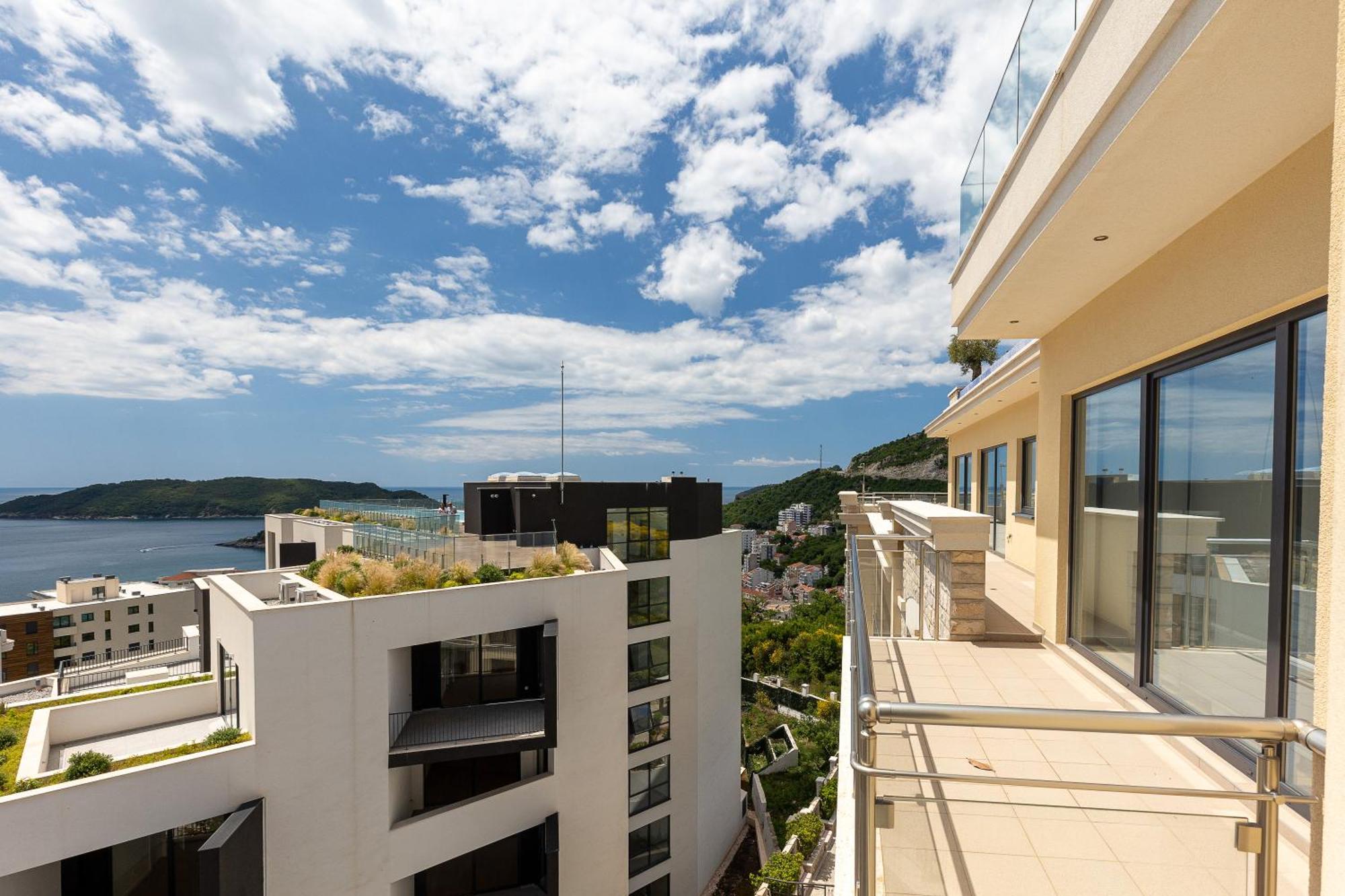 Modern Top Floor Sea View 3Br With Pools, Spa & Fitness Bečići المظهر الخارجي الصورة